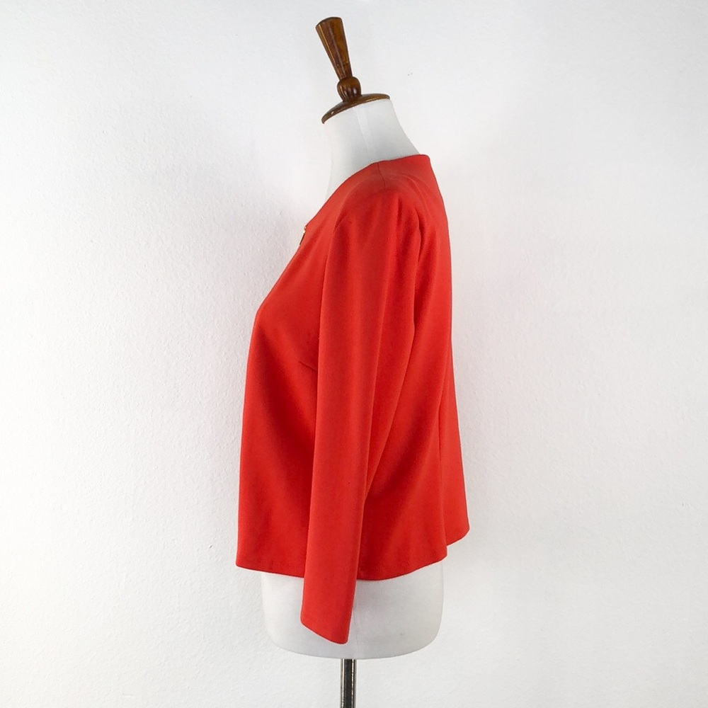Philosophy Red Zipper Front Jacket Blazer - Picture 3 of 7